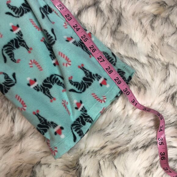 NWOT SO Blue Zebra Print Christmas Themed PJ Pants - Picture 9 of 13